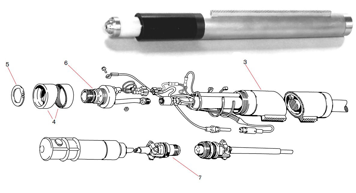 Hypertherm PAC123M Powermax 600 machine torch parts diagram