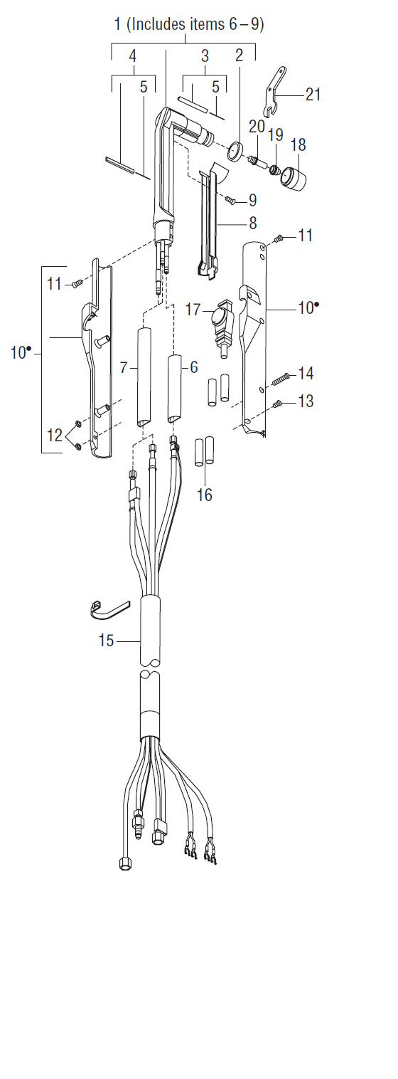 Miller APT-8000 Plasma Torch Breakdown diagram