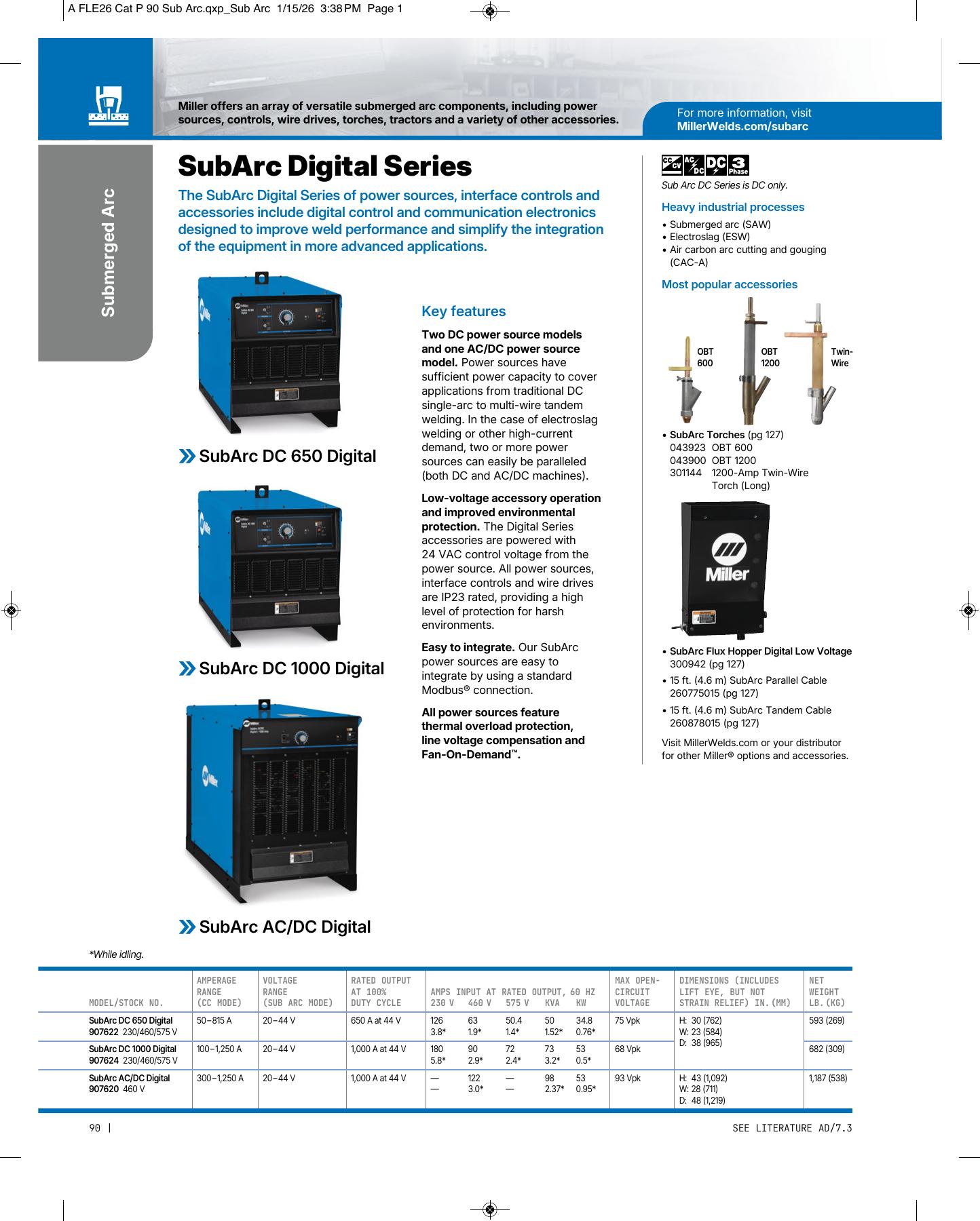 Sub Arc Support catalog page