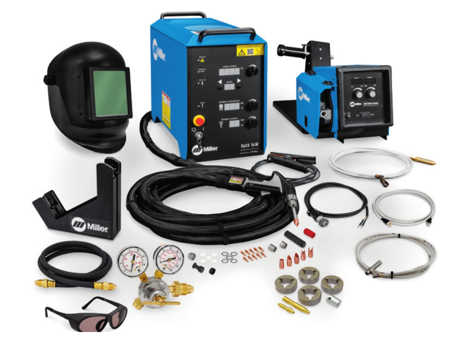 Miller OptX 1kW handheld laser welder support