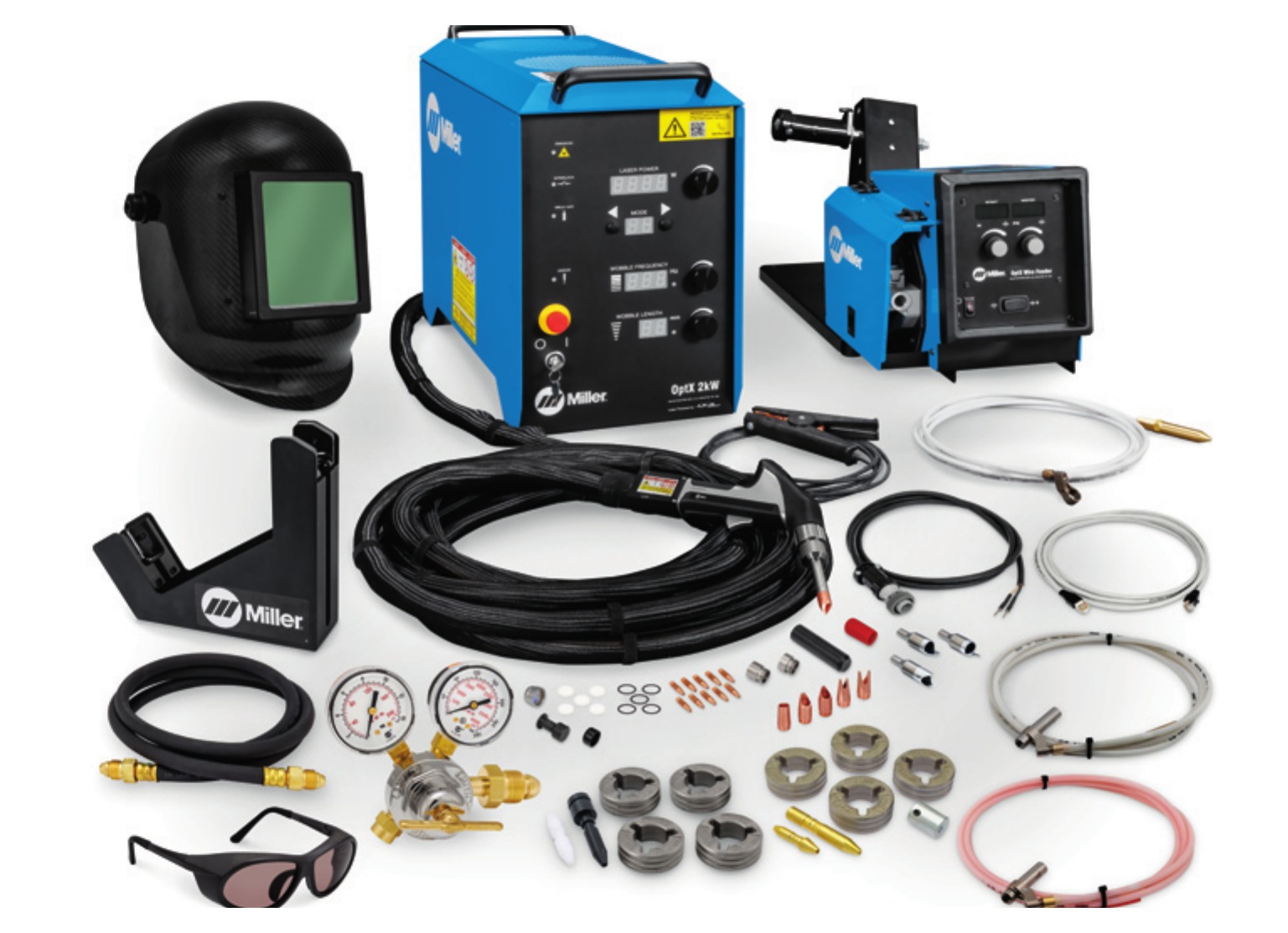 Miller OptX 2kW handheld laser welder support
