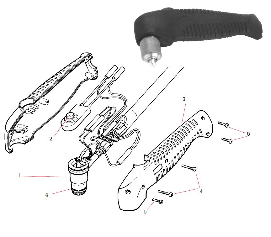 Hypertherm PAC110 MAX20 torch parts diagram