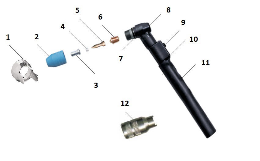 ESAB PT-27 Torch Parts Breakdown diagram
