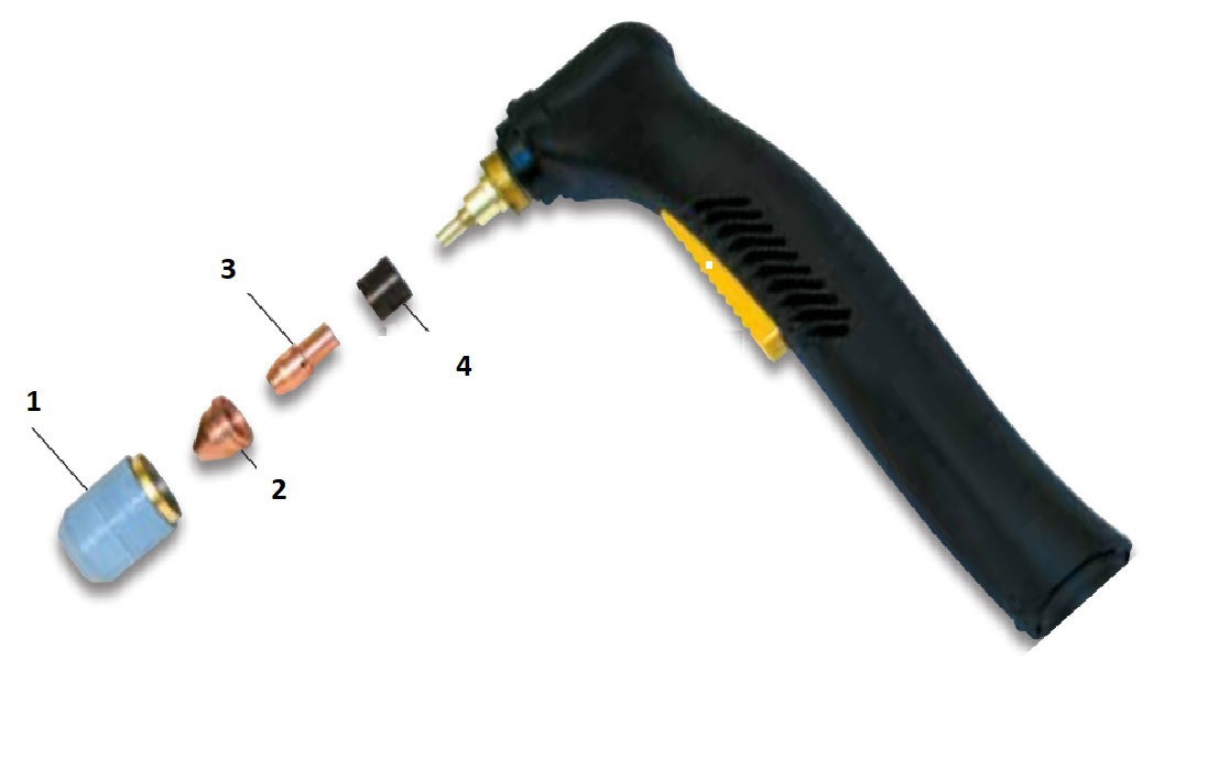 ESAB PT-38 Torch Parts Breakdown diagram